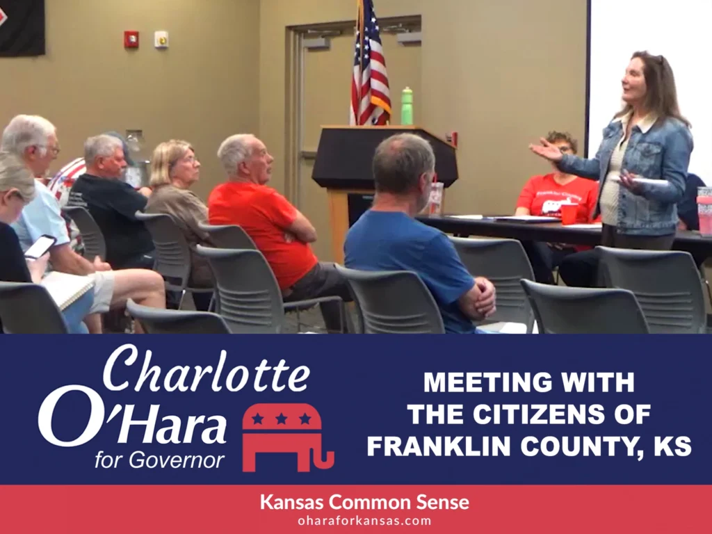 Charlotte O'Hara Meets with the Citizen's of Franklin County, KS